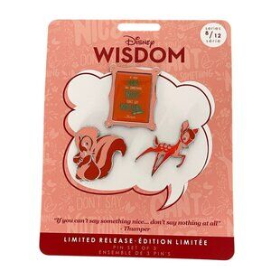 Disney Store Wisdom Bambi Thumper Limited Release Pin Set